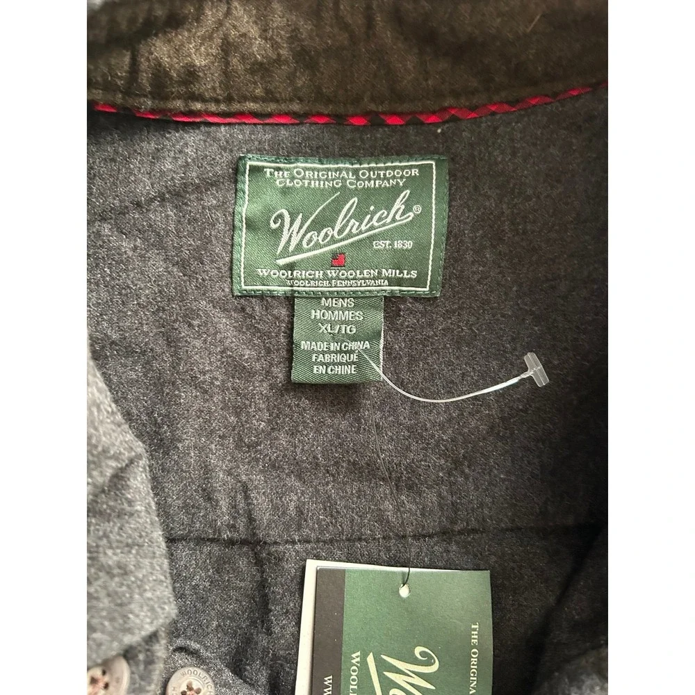 Woolrich Men's XL Sportsman Chamo Long Sleeve Button‎ Down Gray Outdoor Work